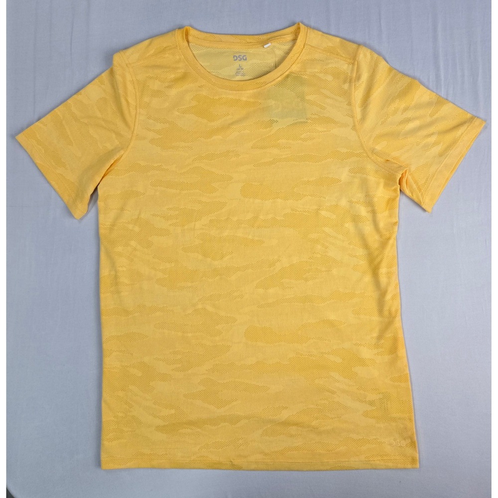 DSG Boys Yellow Tonal‎ Camo Short Sleeve Activewear T-Shirt Size Large 14-16 NWT